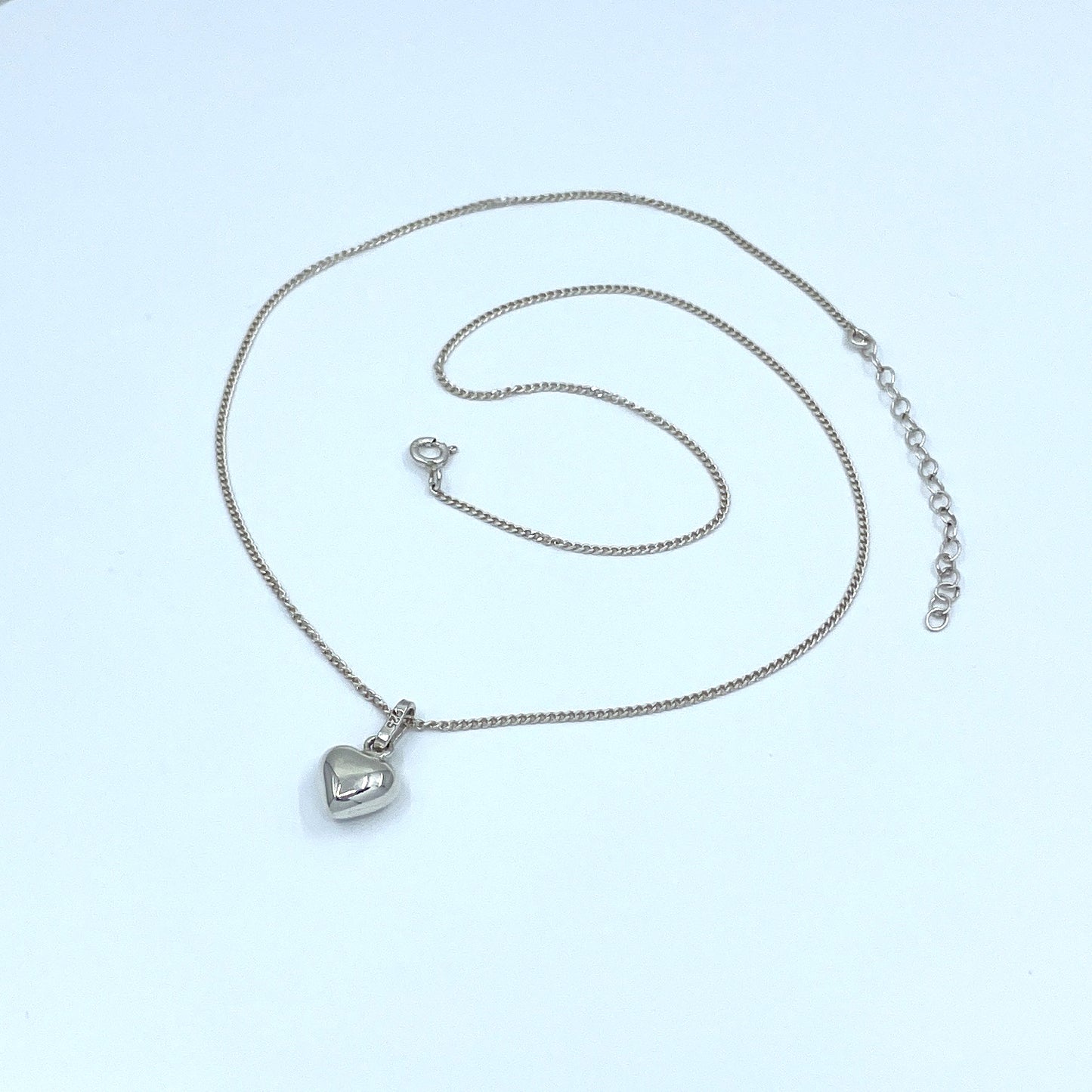 Collar de Plata con Corazon 3D.