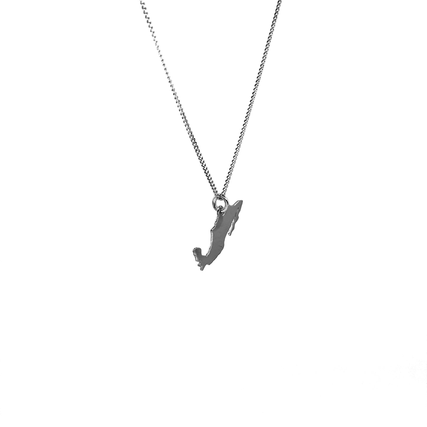 Dije de Mapa de Mexico y Cadena de Plata.