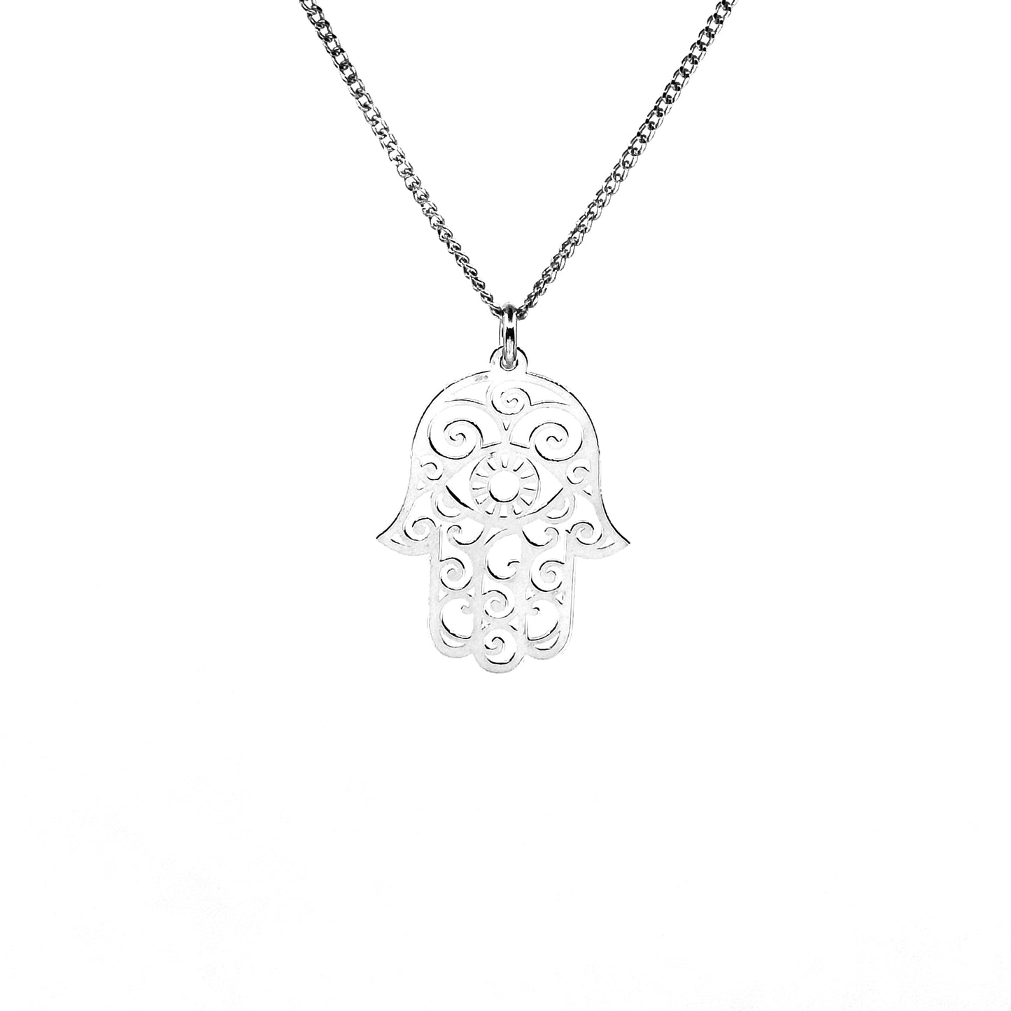 Dije La Mano de Fátima y Cadena de Plata.