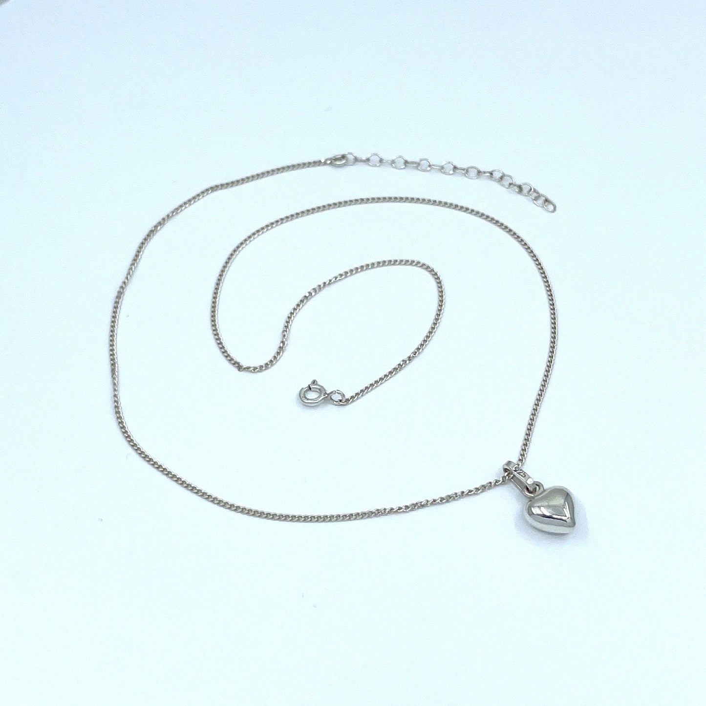 Collar de Plata con Corazon 3D.