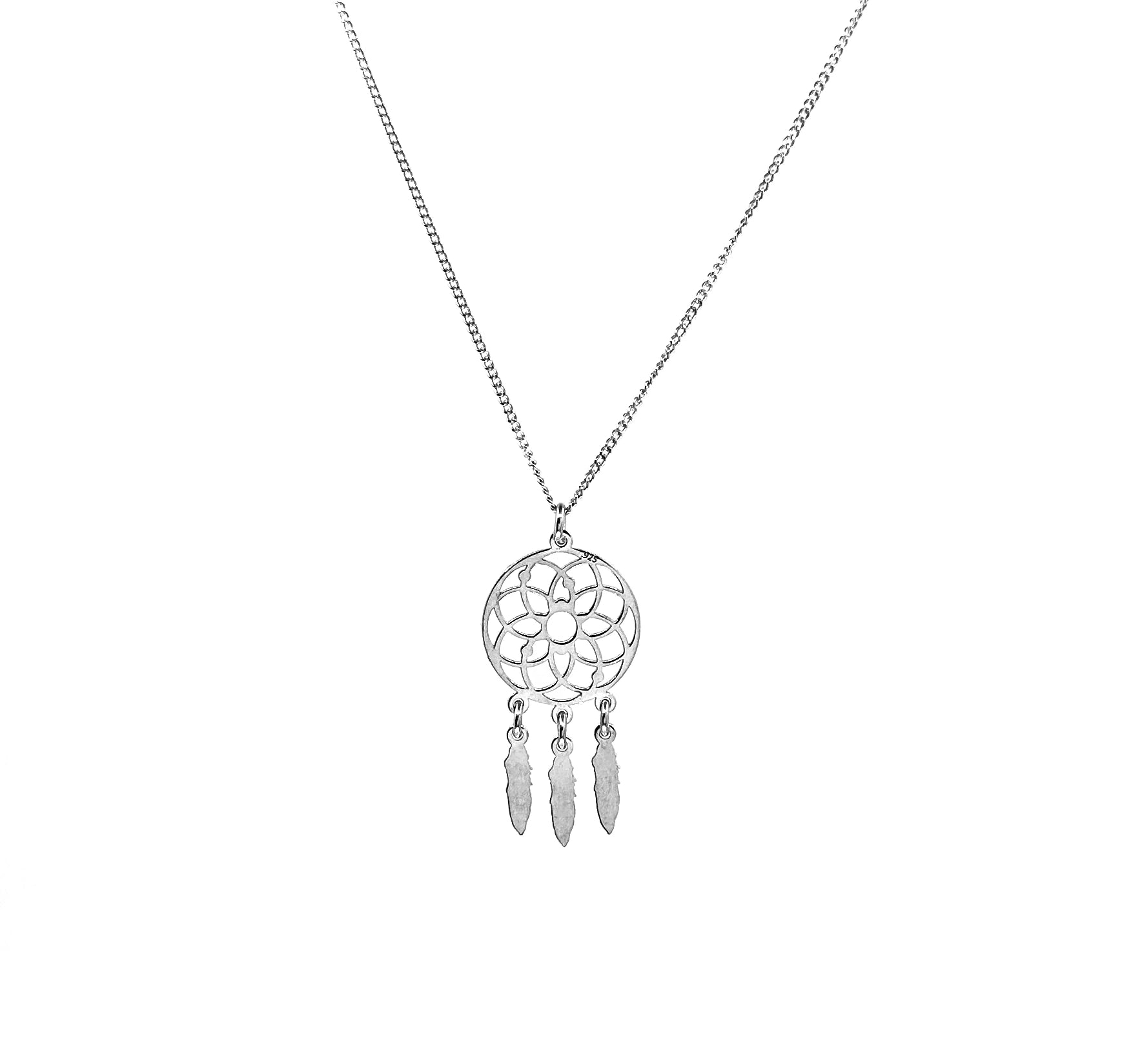 Dije Atrapasuenos y Cadena de Plata Vuelta