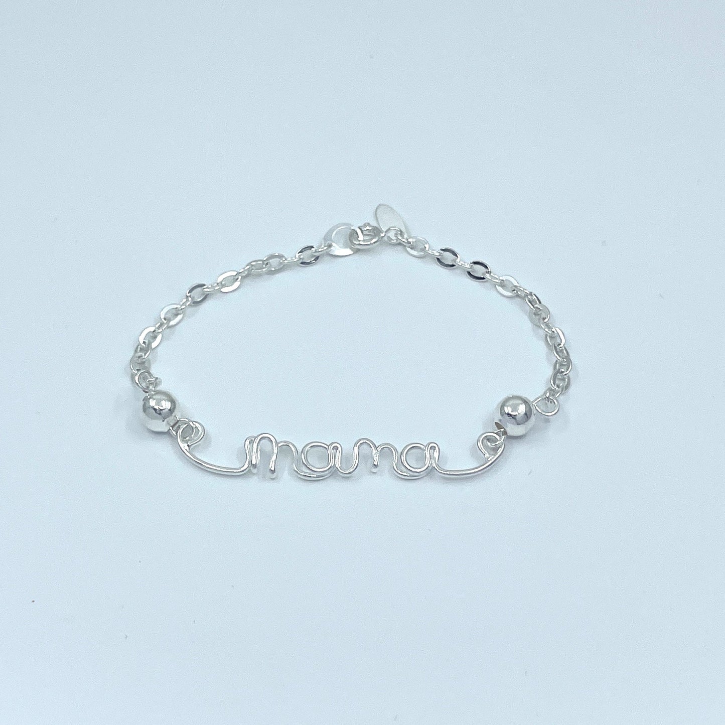 Pulsera de Plata con palabra MAMÁ.